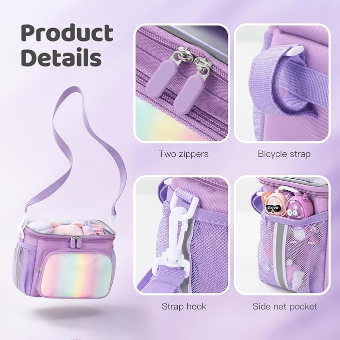 Kids Bike Basket, Front Frame Handlebar Bag for Toddler Scooter Tricycle Bicycle, Cute Small Fabric Bicycle Basket for Boys & Girls,
