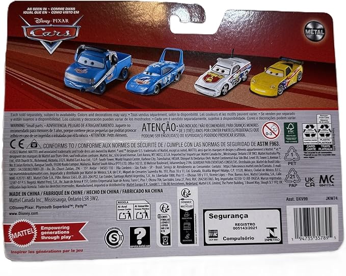 Cars Disney Pixar 2 Cars 1:55 - Die-cast Classic Red & Guido