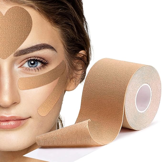5cm Wide Anti Wrinkles Face Tape for Wrinkles Overnight Wrinkle Tape, Custom Cut to Size Face Lift Tape, Facial Tape, Kinesiology Tape for Face Forehead Frown 11 Lines Eye Smile Line Neck