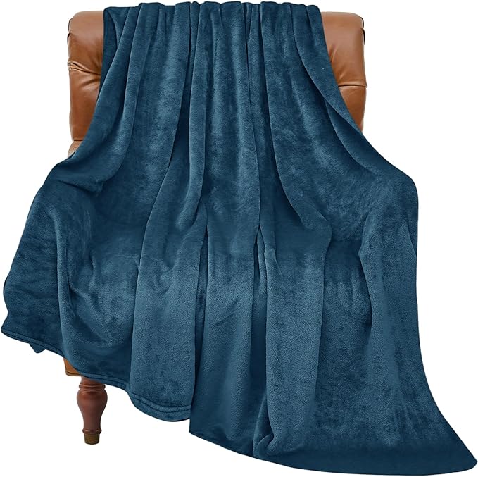 BEDELITE Fleece Blanket Soft Plush Twin Size Blanket Mineral Blue 60"x80" | Ultra Soft Fleece, Plush Microfiber, Lightweight Warmth, All Season Comfort, Fade Resistant, Machine Washable, Couch Sofa Bed