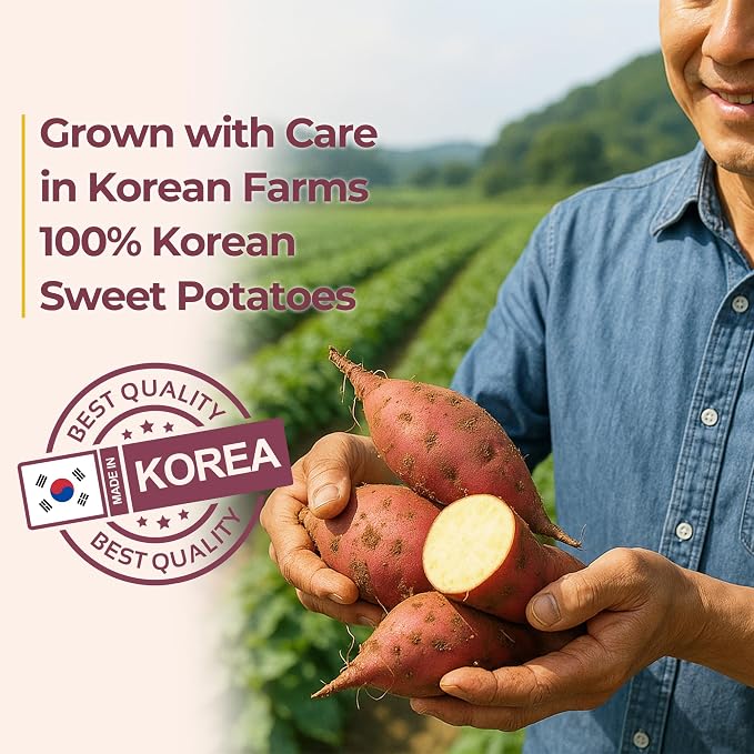 Gangwon Chewy Korean Sweet Potato Snacks, Vegan, No Sugar Added, 25 Packs | Individually wrapped 25 packs · Gluten-free · Non-GMO · Semi-dried · 100% natural vegan sweet potato snack, no sugar added