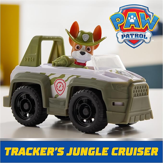Paw Patrol, Tracker’s Jungle Rescue Vehicle, Toy Truck with Collectible Action Figure, Sustainably Minded Kids Toys for Boys & Girls Ages 3 and Up