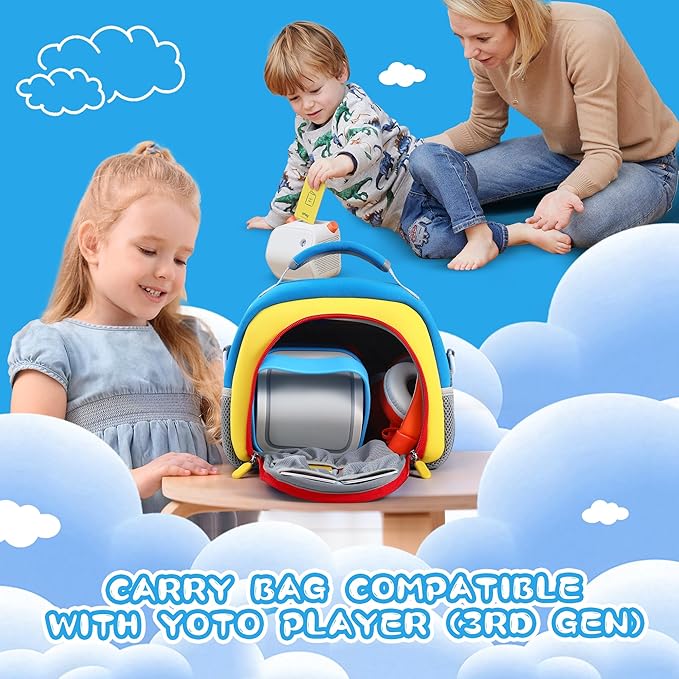 Carrying Bag Compatible with Toniebox Starter Set and Tonies Figurines, Kids Toys Storage Case with Handle and Shoulder Strap for Tonies Box, Detachable Bag for Toniebox Accessories