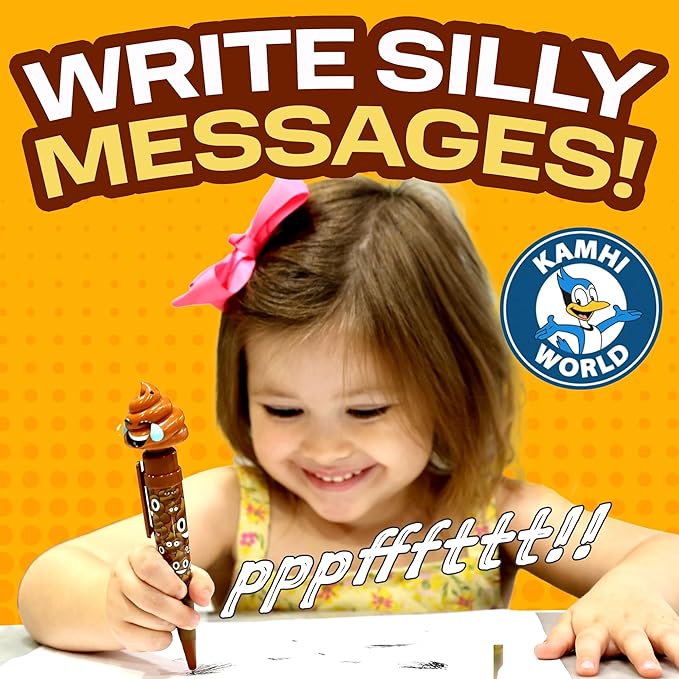 Farting Poop Pen with Multiple Funny Sounds - Perfect Halloween Games & Novelty Gift for Teens, Kids & Boys - Pen & Prank Toy for Halloween Parties, Games & Family Fun All Day (Heart Eyes)