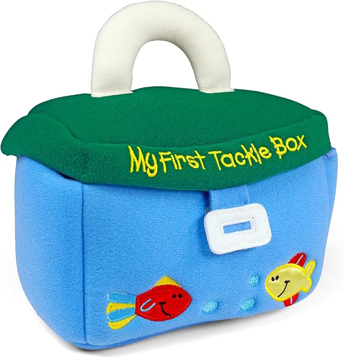 Baby GUND Play Soft Collection, My First Tackle Box 5-Piece Plush Playset with Rattle, Squeaker and Crinkle Plush Toys, Sensory Toy for Babies and Newborns, 8”