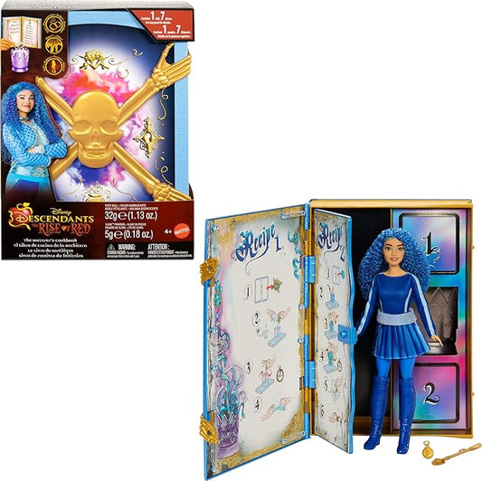 Mattel Disney Descendants: the Rise of Red Princess Chloe Charming, Daughter of Cinderella Doll & Playset, the Sorcerer’s Cookbook, Mix for Surprise