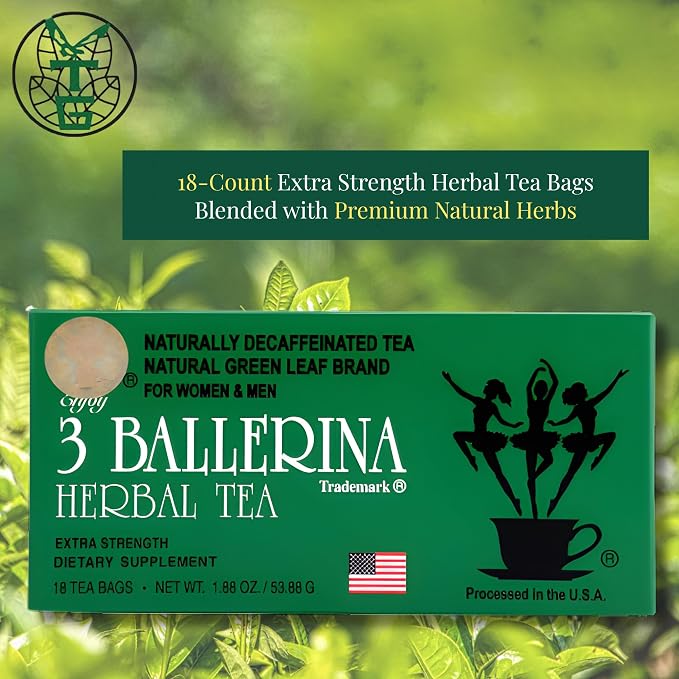 3 BALLERINA TEA DIETERS DRINK EXTRA STRENGTH, 1.88oz 18 Count(3 BOXES)