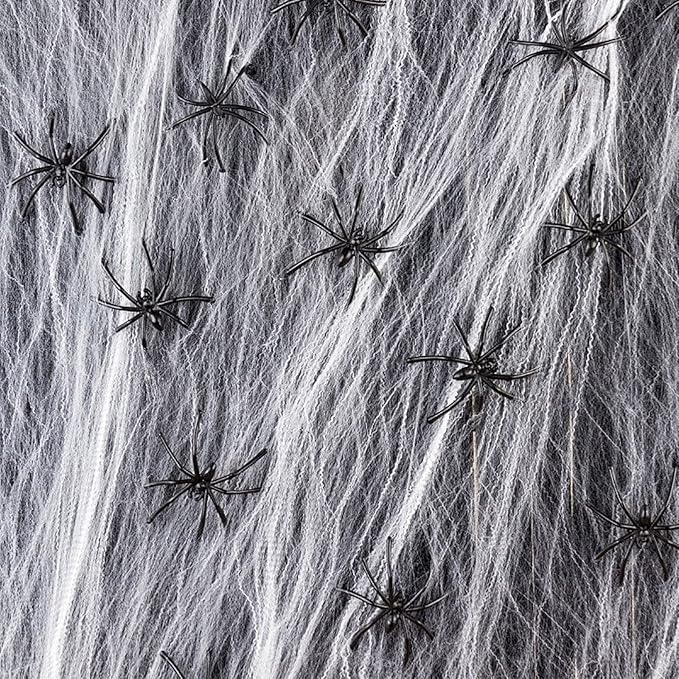 BAINFE 100PCS Plastic Spiders Halloween Realistic Spiders Black Fake Spiders Small Spider Toys for Prank Haunted House Halloween Party Supplies