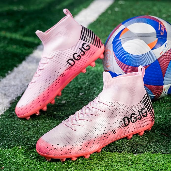 Boys Girls Soccer Cleats High-top Training Soccer Shoes