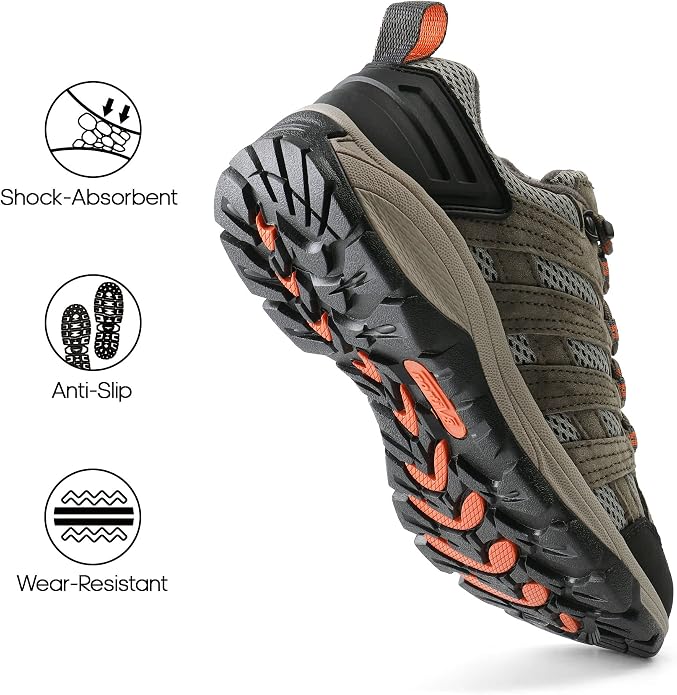 NORTIV 8 Women's Lightweight Hiking Shoes | Breathable Walking Sneakers Slip-Resistant For Outdoor Work Travel Daily Wear Wander
