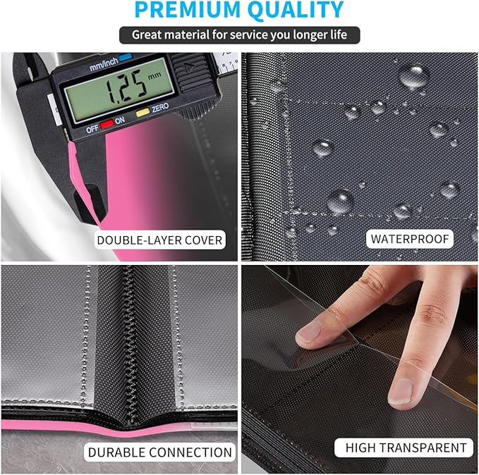 Card Binder, 360 Pockets Upgraded Trading Card Binders, Cards Collection Binder 9 Pocket, Side Loading Yugioh Binder Book Holder for MTG, TCG, Sport, Football, Baseball Collector Cards - Rose red