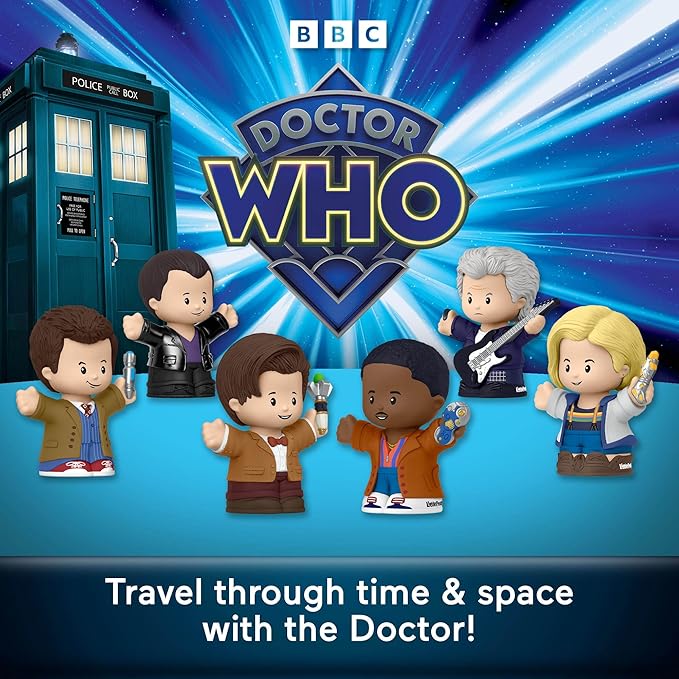 LITTLE PEOPLE COLLECTOR Doctor Who TV Series Special Edition Set for Adults & Fans, 6 Characters in a Display Package