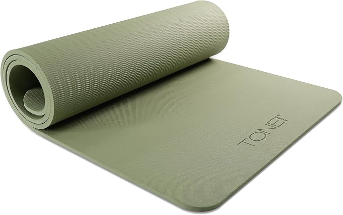 TONE Fitness Hanging Yoga Mat, Pilates Mat, Exercise Mat for Home Workouts with Carry Strap | V Pattern | Multiple Colors