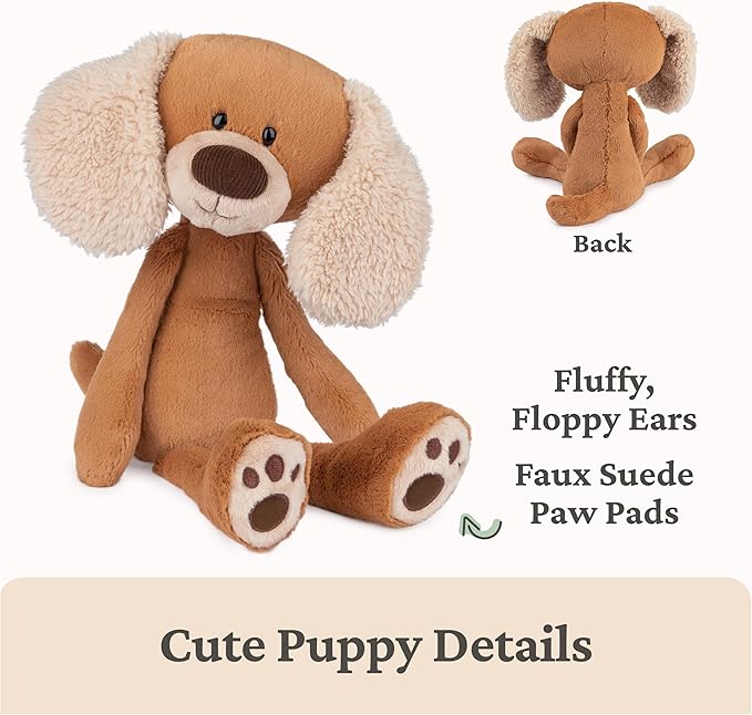 GUND Take-Along Friends, Masi Puppy Dog Plush Stuffed Animal for Ages 1 and Up, Brown/Cream, 15"