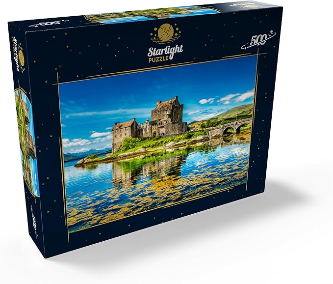 MyPuzzle Eilean Donan Castle On A Warm Summer Day - Dornie, Scotland - Premium 500 Piece Jigsaw Puzzle for Adults