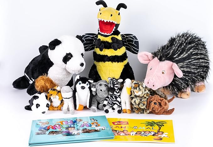 Randimals Randimini Collection Zebra Kangaroo Called Zangaroo. Floppy Plush Bean Filled Toy 6.5”, Soft & Huggable, Premium Quality Hybrid Animal Friend Encourages Adventure & Imagination