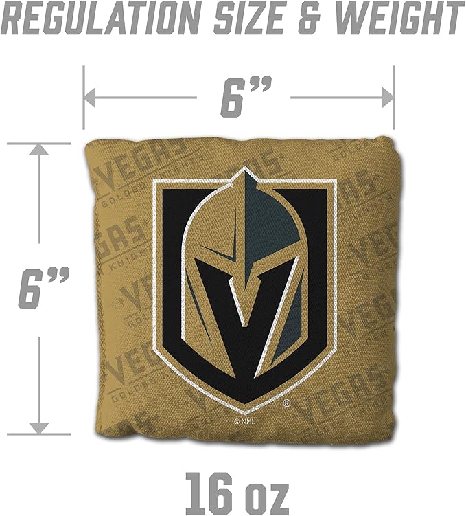 YouTheFan Officially-Licensed NHL Set of 4 Cornhole Bags - All Weather Regulation 6” x 6” Size - 16oz Weight - Designed in USA
