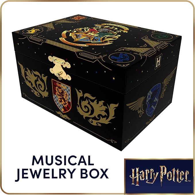Harry Potter Jewelry Box for Girls - Musical Jewelry Box with Spinning Figurine, Harry Potter Toys for Kids Ages 3-7 - 6 x 4.7 x 3.5 in