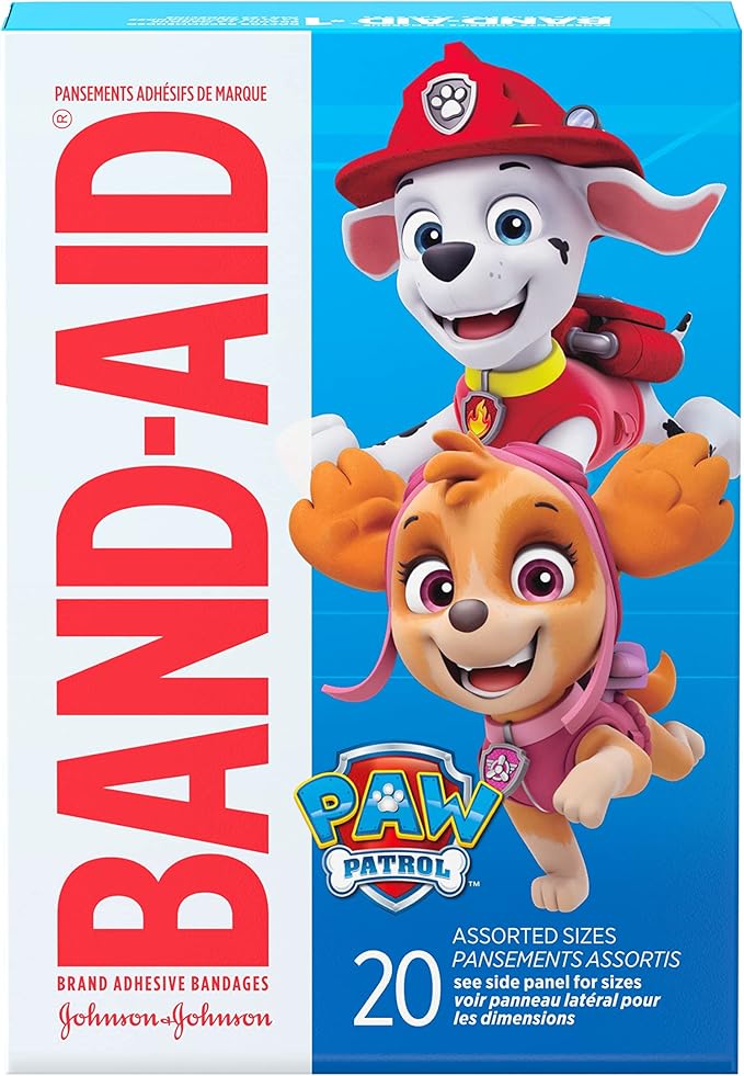 Band-Aid Adhesive Bandages, 20 ct (Pack of 2) | Nickelodeon PAW Patrol | First Aid | Assorted