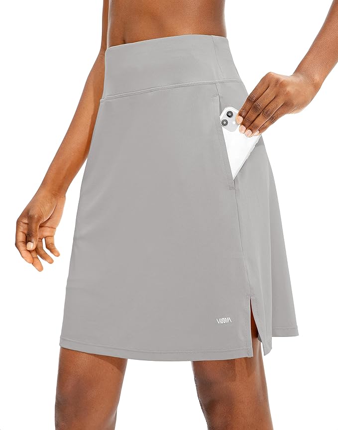 Women's 20" Knee Length Skorts Skirts UPF50+ Athletic Tennis Golf Skirt for Women Casual Summer Skirts