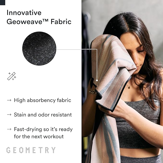 GEOMETRY Gym Towel for Working Out - Compact & Quick Dry, Super Absorbent Microfiber Sweat Towel - Premium Microfiber for Gym - Zig, 16" x 30", 1 Piece