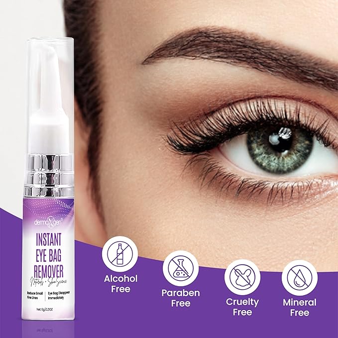 Instant Under Eye Bag Remover Cream - Dark Circles Under Eye Treatment Cream for Wrinkles & Puffiness - Advanced Anti-Aging Formula for Women - Quick Solution for Tired & Dull Skin - 0.21 OZ
