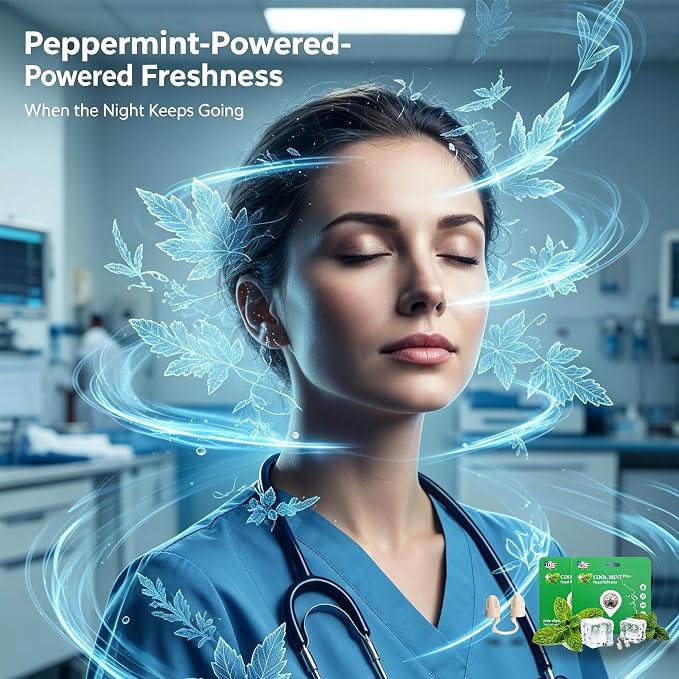 Intense Peppermint Aroma Clip Offers a Crisp and Cooling Scent Experience, Designed for Users who Prefer a More noticeable Peppermint Fragrance in Their Daily Routine(2Pack)