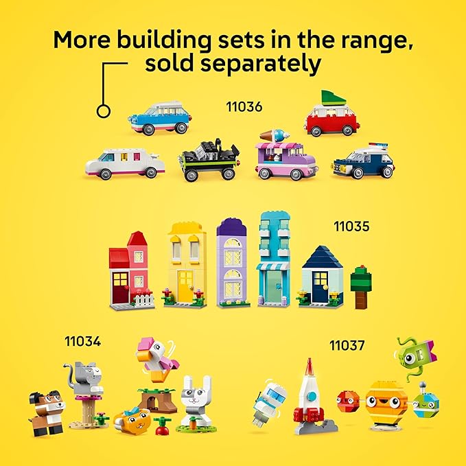 LEGO Classic Vibrant Creative Brick Box Building Blocks - Sensory & Learning Toys for Boys & Girls, Ages 4+ Years - Pretend Play Preschool Toys - Gift for Kids - 11038