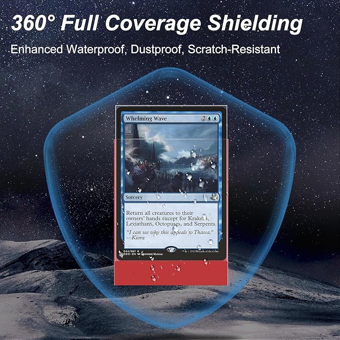 400 Pack Card Sleeves, 200 Matte Red Trading Card Sleeve and 200 Inner Sleeves Ideal for Double-Sleeving, Fit for MTG, TCG and Game Cards