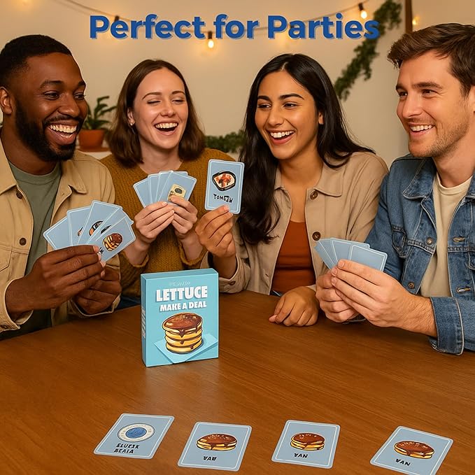 Lettuce Make a Deal Card Game | 102 Cards with Instructions | Fast-Paced Strategy Game for Kids & Adults | 2-4 Players (Up to 8 in Teams) | Ages 5+ | Family Travel & Party Fun