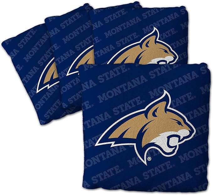 YouTheFan Officially-Licensed NCAA Set of 4 Cornhole Bags - All Weather Regulation 6” x 6” Size - 16oz Weight - Designed in USA