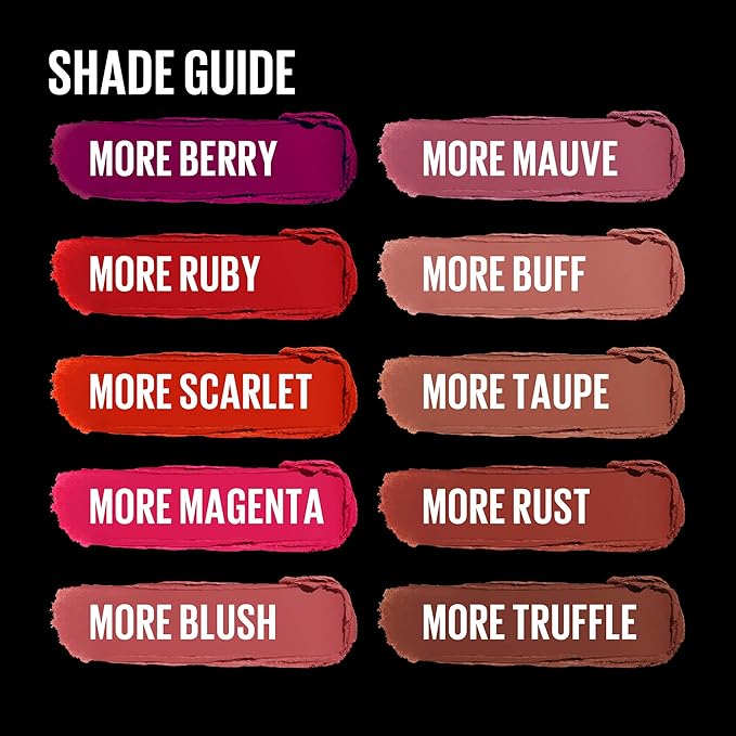 MAYBELLINE Color Sensational Ultimatte Matte Lipstick,Non-Drying,Intense Color Pigment,More Mauve,Purple Mauve Pink,(Pack of 2)