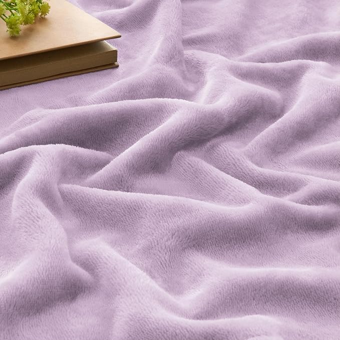 BEDELITE Fleece Blanket Soft Plush Twin Size Blanket Lilac 60"x80" | Ultra Soft Fleece, Plush Microfiber, Lightweight Warmth, All Season Comfort, Fade Resistant, Machine Washable, Couch Sofa Bed