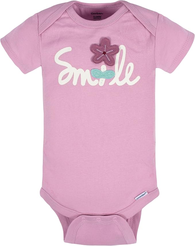 Gerber Baby Girls' 8-pack Short Sleeve Onesies Bodysuits
