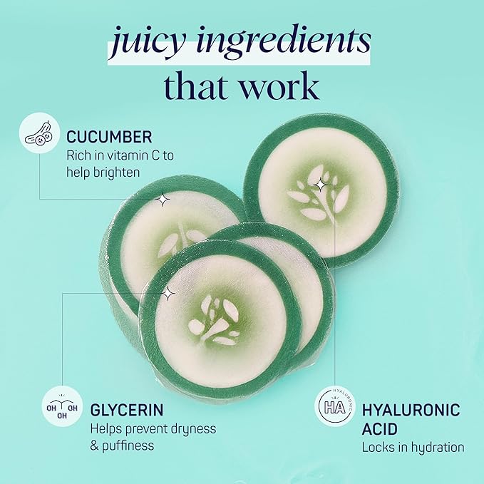 SpaLife Cooling Cucumber Eye Pads | Korean Dark Circles & Puffy Eyes Treatment | Nourishing Cucumber Eye Pads | Eye Mask for Puffy Eyes Daily Depuffing Eye Patches | 4 Packs of 12
