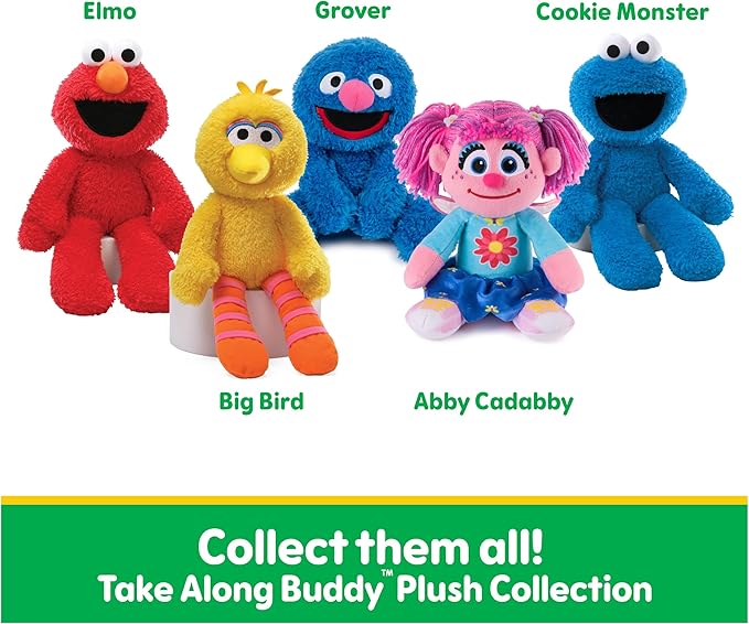 GUND Sesame Street Official Big Bird Take Along Buddy Plush, Premium Plush Toy for Ages 1 & Up, Yellow, 13”