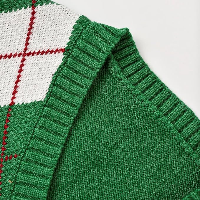 Women's Sweater Vest,Y2K Sleeveless Pattern Preppy Style Knitted Crop Tank Top for Girl