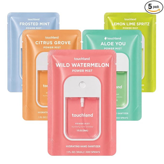 Touchland Hand Sanitizer Spray, Fresh 5 Set - 5 x 1 FL OZ