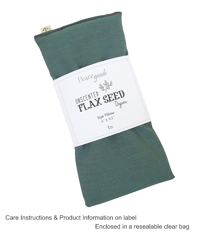 Unscented Flax Eye Pillow - Soft & Soothing Cotton Naturally Calming Colors - Weighted Yoga Massage Headache Sleep Made USA - apricot orange clay terracotta