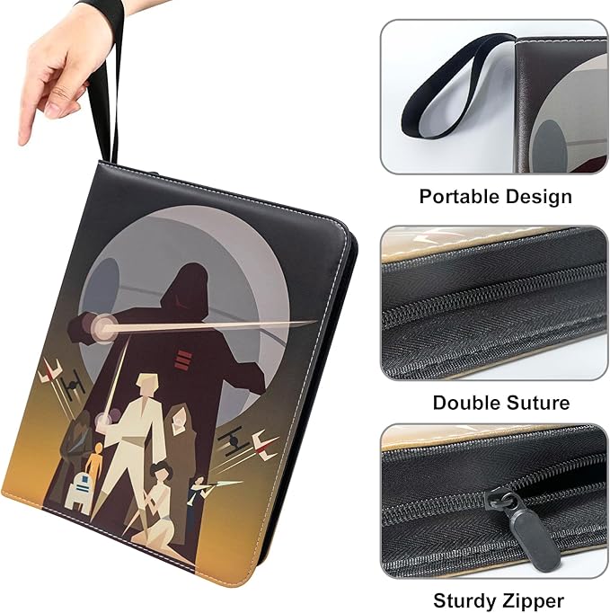Card Binder for Star Wars Trading Cards,9 Pocket with 60 Sleeves up to 1080 Cards,Waterproof Card Storage Book,Star Wars Cards Display Case