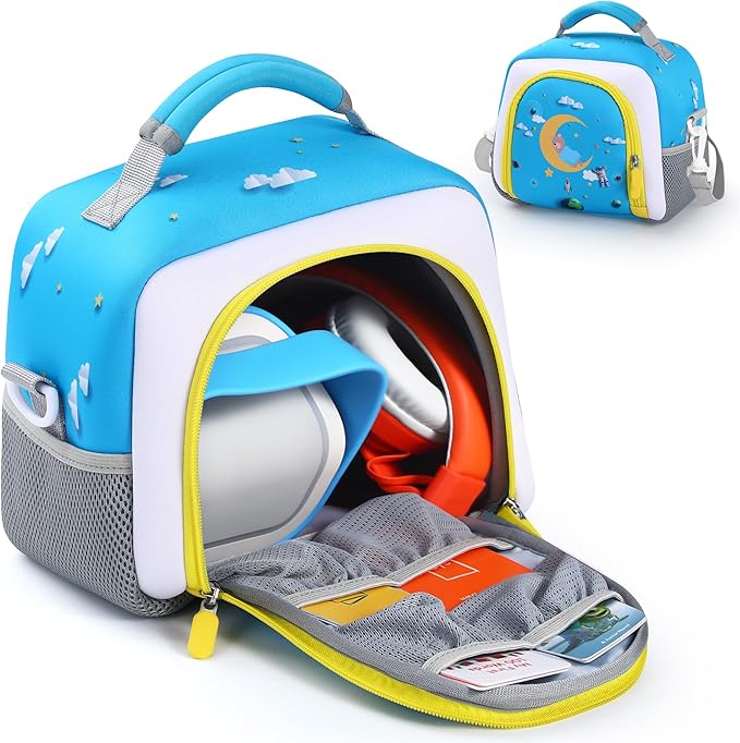 Carrying Bag Compatible with Toniebox Starter Set and Tonies Figurines, Kids Toys Storage Case with Handle and Shoulder Strap for Tonies Box, Detachable Bag for Toniebox Accessories