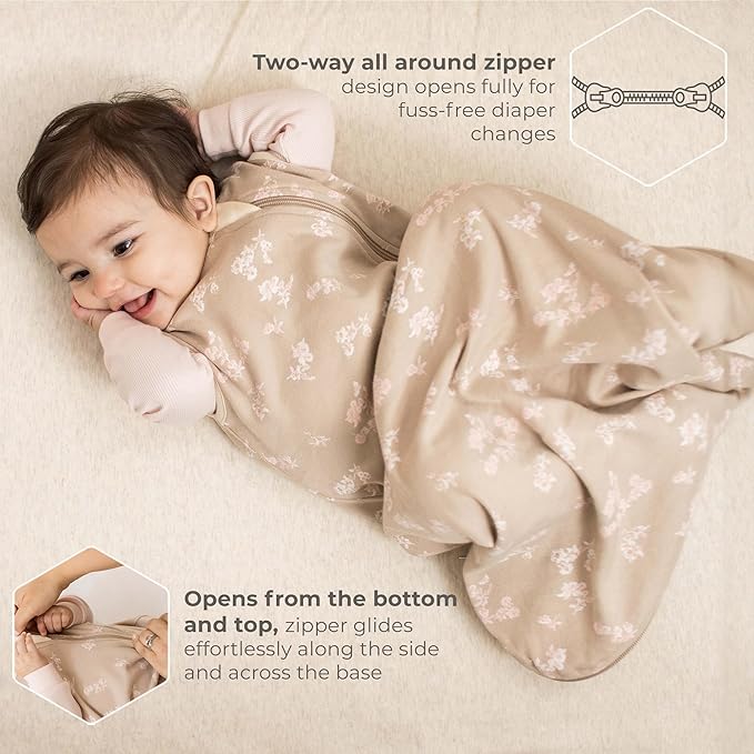 Burt's Bees Baby Organic Beekeeper Infant Wearable Blanket, Unisex Swaddle, Lightweight 0.5 TOG or Medium Weight 1.5 TOG