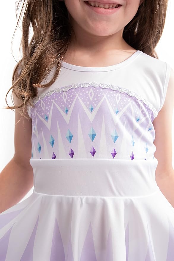 Little Adventures Ice Coronation Princess Twirl Dress - Machine Washable Girls Child Pretend Play and Party Outfit No Glitter