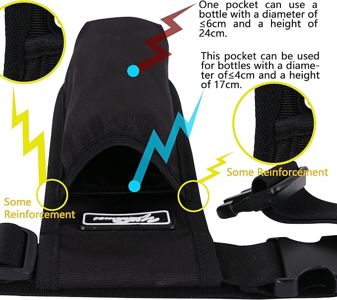 Massage Bottle Bag Massage Therapist Holster Massage Lotion Holster Massage Oil Holster（Db1KD-Black）