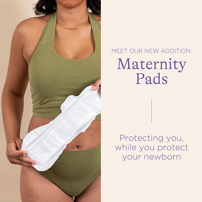 Lansinoh Postpartum Maxi Pads Bundle, 40 Count, Heavy Absorbency Overnight Pads with Wings, Includes 2 Sizes for Extra Protection, Postpartum Essentials