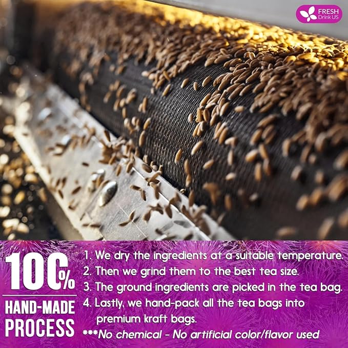 Premium 135 Milk Thistle Tea Bags, 100% Natural & Pure from Milk Thistle Seeds. Made with Natural Material Tea Bags. No Sugar, No Caffeine, No Gluten, Vegan, Promote Cleansing & Wellness - With Antioxidants & Minerals
