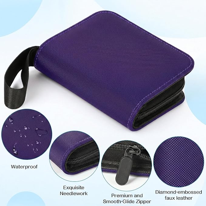 1 Pocket Card Binder–Collectible Trading Card Album, Single Card Holder with 20 Pages, Holds 40 Cards, Side-Loading Mini Binder for TCG, MTG, Sports, Baseball, Football, Small Sports Card Book,Purple