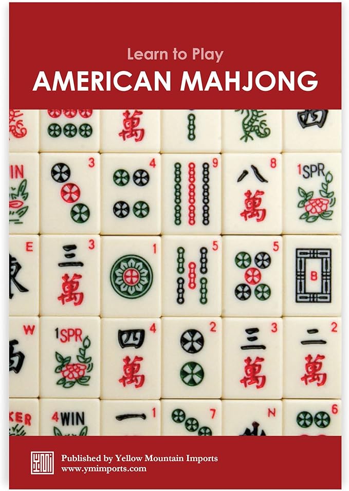 Yellow Mountain Imports American Mahjong Set, Koi Fish with Wooden Case - Four Wooden Racks, Acrylic Pushers, Wright Patterson Scoring Coins, Dice, & Wind Indicator