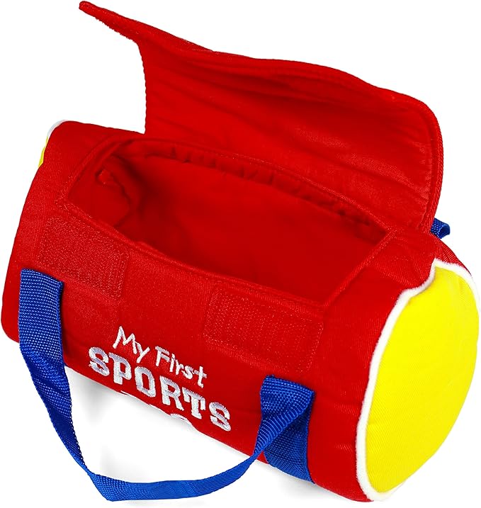 Baby GUND My First Sports Bag Stuffed Plush Playset, Baby Gift Toys for Boys and Girls Ages 1 & Up, 5 Piece, 8"