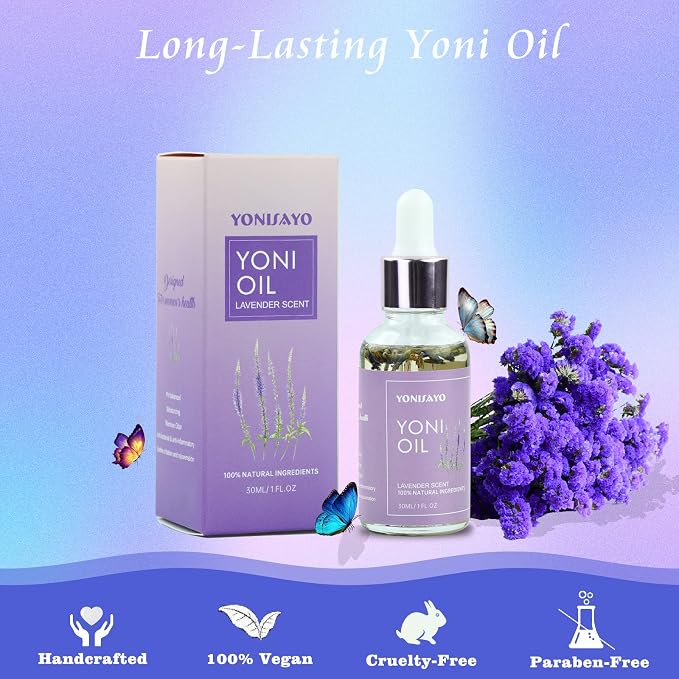 2 Packs Yoni Essential Oil for Women, All Natural Feminine Intimate Deodorant Remove Odor, Ph Balanced, 100% Vaginal Serum Made with Rose Lavender Oils (1 fl oz/30 ml)